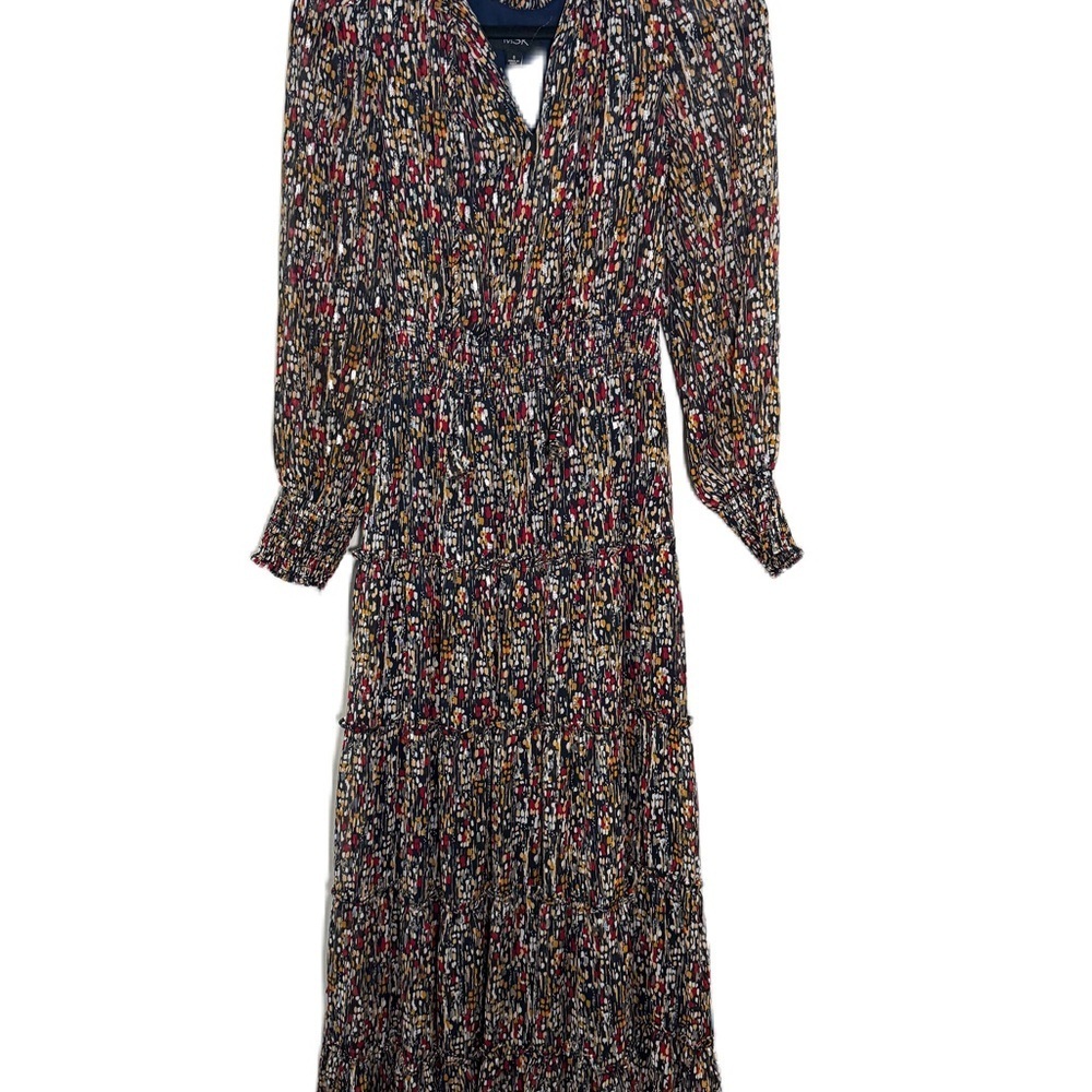 MSK Floral Long Sleeve Dress Sz S